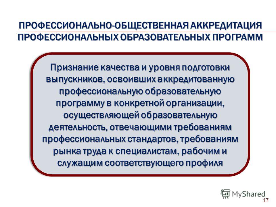 Зачем аккредитация. Профессионально-общественная аккредитация. Аккредитация дополнительного образования.