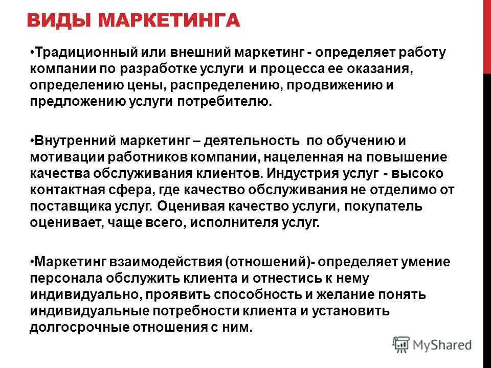 Виды современного маркетинга. Виды внутреннего маркетинга. Внутренний маркетинг. Традиционный маркетинг.