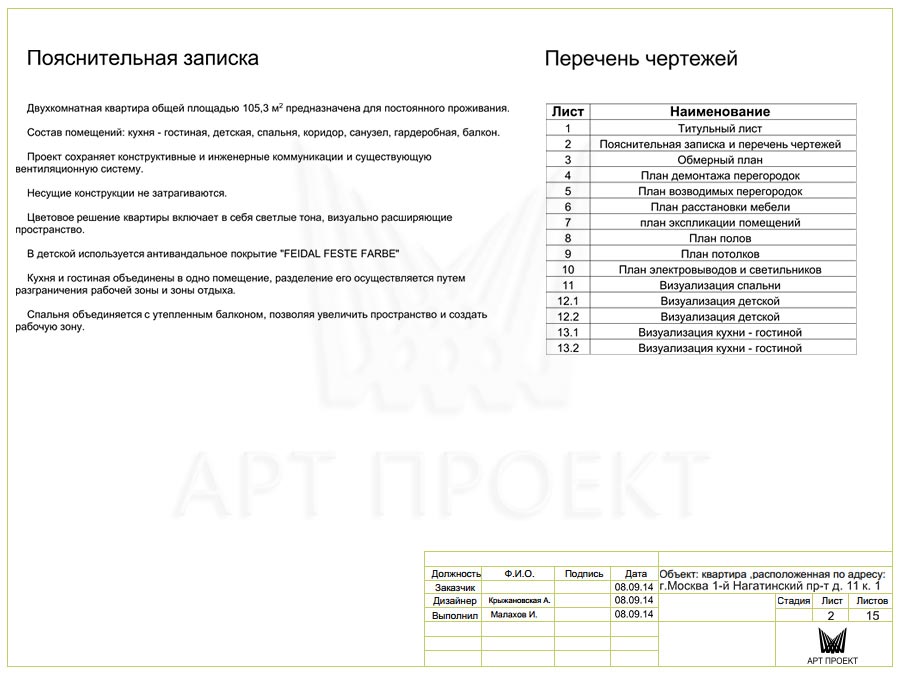 Что включает пояснительная записка к проекту