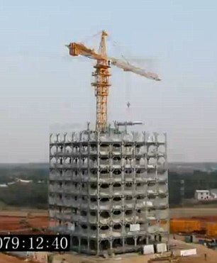 The 30-storey Ark Hotel in the Chinese city of Changsha was built in just 15 days