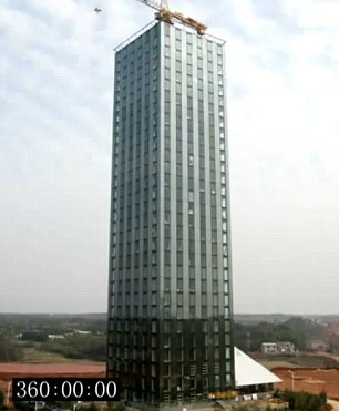 The 30-storey Ark Hotel in the Chinese city of Changsha was built in just 15 days