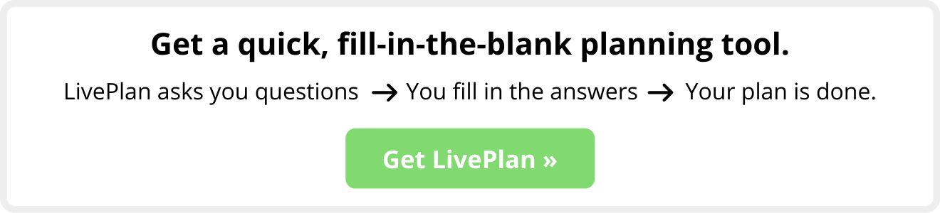 fill-in-the-blank LivePlan 